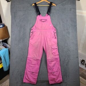 Rosies Workwear for Women Pink Cotton Bib Overalls Utility Cargo Pockets Small